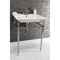 Fauceture KVPB25227W4PN 25-Inch Console Sink with Brass Legs (4-Inch, 3 Hole), White/Polished Nickel KVPB25227W4PN - alternate 4